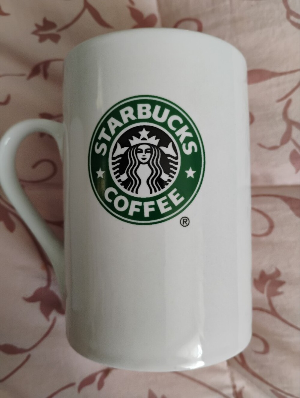 Starbucks White Ceramic Coffee Mug with Green Logo